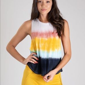 COPY - Jala rainbow dye muscle tank. From a boutique
